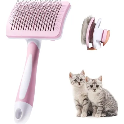 PetTribes Brosse Auto-Nettoyante Animaux - Poils Longs Courts Chiens Chats PetTribes Brosse Auto-Nettoyante Animaux - Poils Longs Courts Chiens Chats