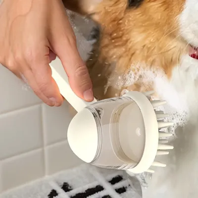 PetTribes Brosse de Bain Animaux Brosse Shampooing Massage PetTribes Brosse de Bain Animaux Brosse Shampooing Massage