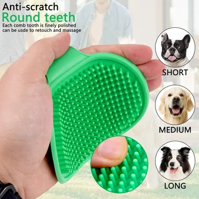 PetTribes Brosse Silicone Animaux 2 Pièces Vert Ajustable PetTribes Brosse Silicone Animaux 2 Pièces Vert Ajustable