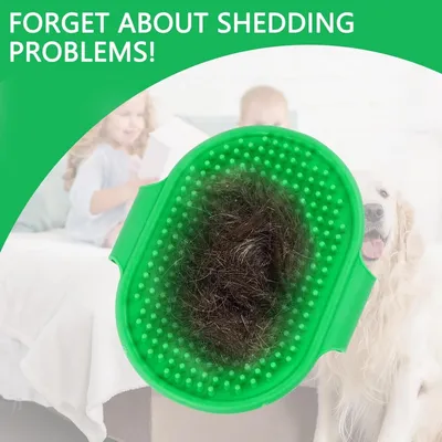 PetTribes Brosse Silicone Animaux 2 Pièces Vert Ajustable PetTribes Brosse Silicone Animaux 2 Pièces Vert Ajustable
