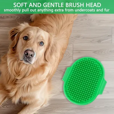 PetTribes Brosse Silicone Animaux 2 Pièces Vert Ajustable PetTribes Brosse Silicone Animaux 2 Pièces Vert Ajustable