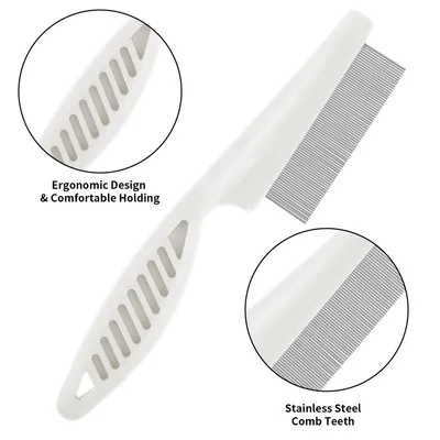 PetTribes Peigne Toilettage Multifonction Animaux (Blanc, Lot de 2) PetTribes Peigne Toilettage Multifonction Animaux (Blanc, Lot de 2)