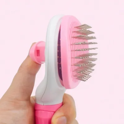 PetTribes Brosse Auto-Nettoyante Toilettage Animaux (Rose) PetTribes Brosse Auto-Nettoyante Toilettage Animaux (Rose)