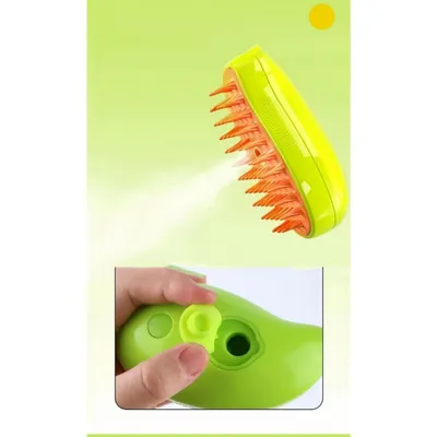 Peigne pulvérisateur électrique pour animaux de compagnie, jaune Peigne pulvérisateur électrique pour animaux de compagnie, jaune