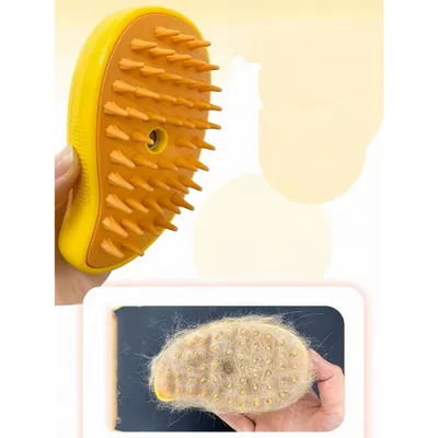 Peigne pulvérisateur électrique pour animaux de compagnie, jaune Peigne pulvérisateur électrique pour animaux de compagnie, jaune