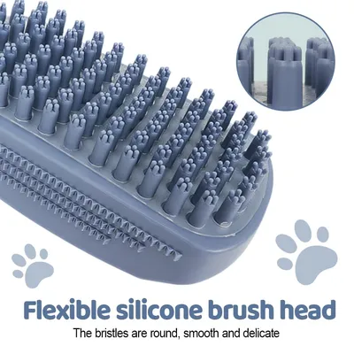 PetTribes Brosse de Toilette Animaux Brosse Silicone Douce PetTribes Brosse de Toilette Animaux Brosse Silicone Douce