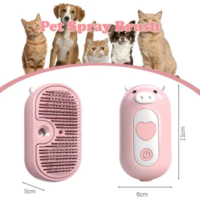 ZooVenture Brosse Vapeur 3 en 1 Chat Chien USB ZooVenture Brosse Vapeur 3 en 1 Chat Chien USB