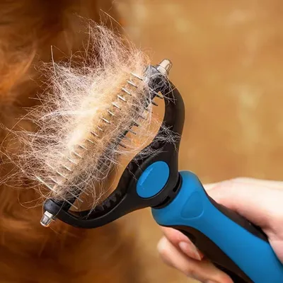 ZooVenture Brosse 2-en-1 Chien Chat - Sous-Poil, Manche TPR ZooVenture Brosse 2-en-1 Chien Chat - Sous-Poil, Manche TPR