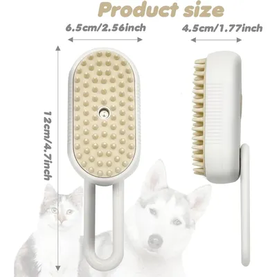 ZooVenture Brosse Vapeur Chat Chien Blanc ZooVenture Brosse Vapeur Chat Chien Blanc