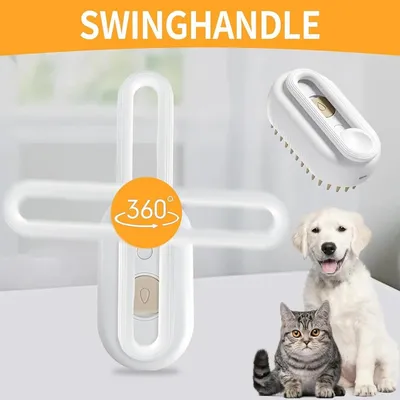 ZooVenture Brosse Vapeur Chat Chien Blanc ZooVenture Brosse Vapeur Chat Chien Blanc