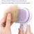 Brosse chat violette : système auto-nettoyant à une touche, massage doux