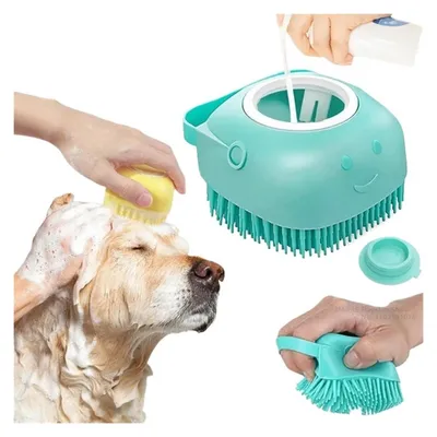 PetTribes Brosse de Bain pour Animaux avec Distributeur de Shampooing PetTribes Brosse de Bain pour Animaux avec Distributeur de Shampooing