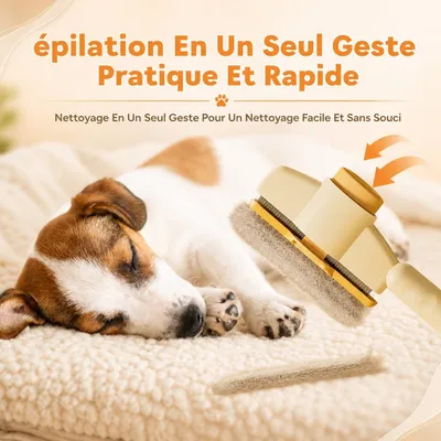 MCBOSON Brosse Attrape-Poils Anti-Poils Jaune Chat Chien MCBOSON Brosse Attrape-Poils Anti-Poils Jaune Chat Chien