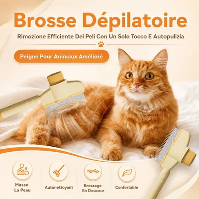 MCBOSON Brosse Attrape-Poils Anti-Poils Jaune Chat Chien MCBOSON Brosse Attrape-Poils Anti-Poils Jaune Chat Chien