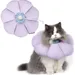 PetTribes Colerette Anti-Léchage Chat Violet Fleur Taille S, Imperméable
