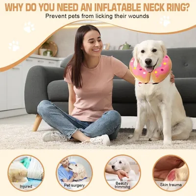ZooVenture Collerette Gonflable Chien Réglable ZooVenture Collerette Gonflable Chien Réglable