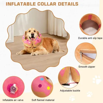ZooVenture Collerette Gonflable Chien Réglable ZooVenture Collerette Gonflable Chien Réglable