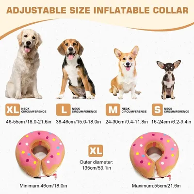 ZooVenture Collerette Gonflable Chien Réglable ZooVenture Collerette Gonflable Chien Réglable