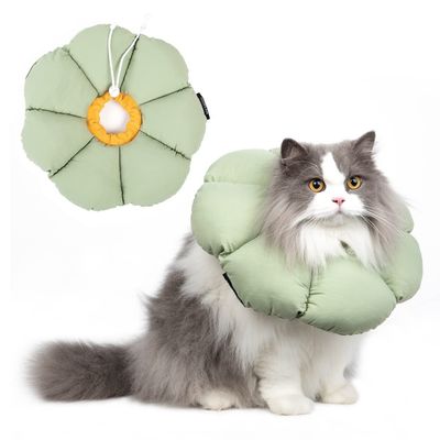 PetTribes Collier Élisabeth Chat L, vert matcha, imperméable anti-léchage