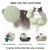 PetTribes Collier Élisabeth Chat L, vert matcha, imperméable anti-léchage PetTribes Collier Élisabeth Chat L, vert matcha, imperméable anti-léchage