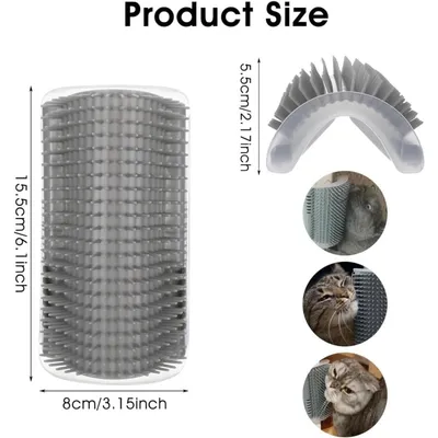 Zoomtopia Brosse murale auto-nettoyante pour chat angle massant 3 pièces Zoomtopia Brosse murale auto-nettoyante pour chat angle massant 3 pièces