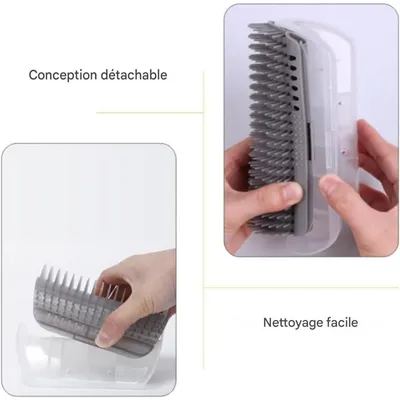 Zoomtopia Brosse murale auto-nettoyante pour chat angle massant 3 pièces Zoomtopia Brosse murale auto-nettoyante pour chat angle massant 3 pièces