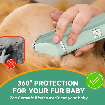 PetTribes Tondeuse 4-en-1 Sans Fil Verte Animaux (USB, <50dB) PetTribes Tondeuse 4-en-1 Sans Fil Verte Animaux (USB, <50dB)