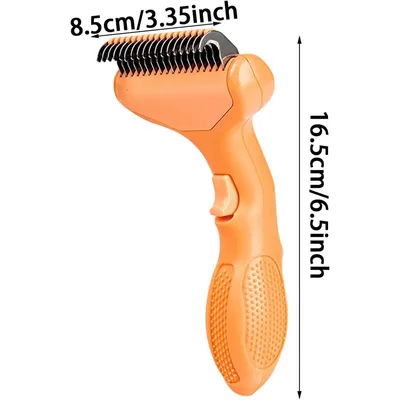 Zoomtopia Brosse autonettoyante chat chien poils longs blanc métal Zoomtopia Brosse autonettoyante chat chien poils longs blanc métal