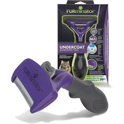 FURMINATOR Brosse toilettage chat grand taille poils longs Violet