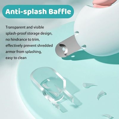 Ciseau griffes chat (bleu) : anti-éclaboussures, réglable et sécurisé