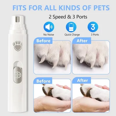 PetTribes Lime à Ongles Animaux LED 2 Vitesses, Silencieux <49dB