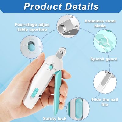 ZooVenture Coupe-Ongles Chat Ajustable 3 Tailles Bleu