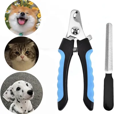 MCBOSON Coupe Ongles Chien Chat cran sécurité lame inoxydable lime