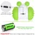 PetTribes Jouet Chat Automatique, Boule LED Plumes Cloche, Vert