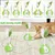 PetTribes Jouet Chat Automatique, Boule LED Plumes Cloche, Vert