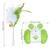 PetTribes Jouet Chat Automatique, Boule LED Plumes Cloche, Vert