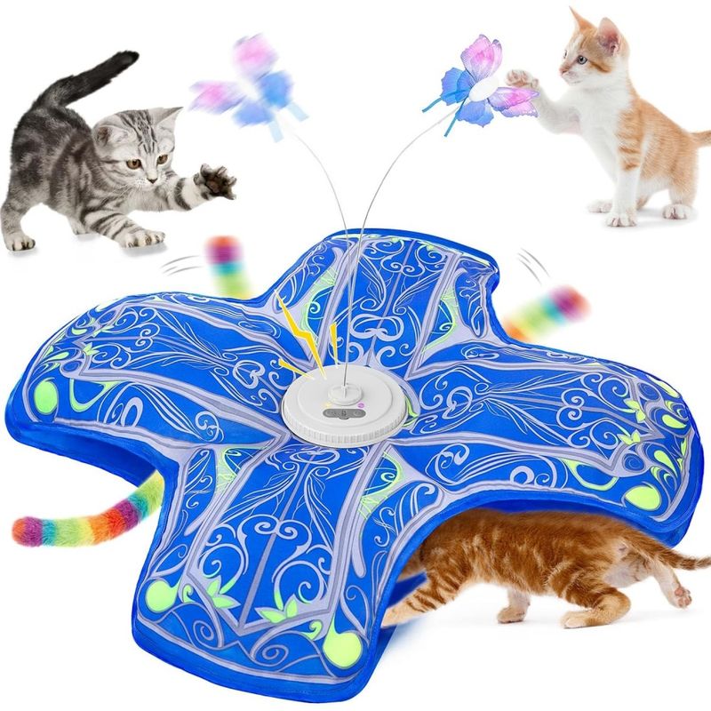 Zoomtopia Jouet interactif pour chat papillon virevoltant queue furtive