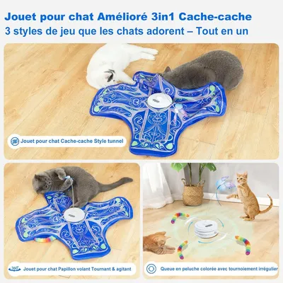 Zoomtopia Jouet interactif pour chat papillon virevoltant queue furtive