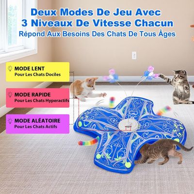 Zoomtopia Jouet interactif pour chat papillon virevoltant queue furtive