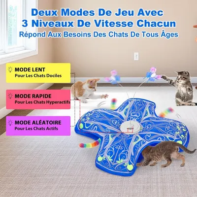 Zoomtopia Jouet interactif pour chat papillon virevoltant queue furtive