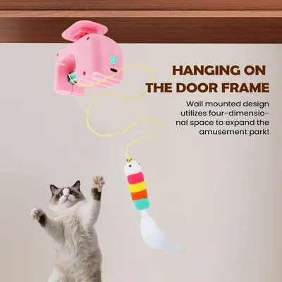 MCBOSON Jouet Souris Auto-Joueuse Fixation Porte