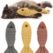 ZooVenture Katzenminze-Fisch Spielzeug aus Baumwolle & Leinen – 3 Farben