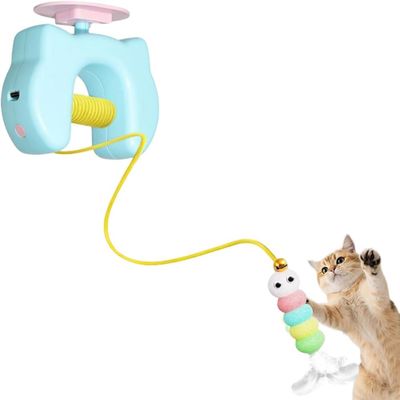 MCBOSON Jouet chat interactif suspendu bleu recharge USB