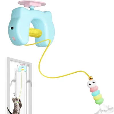 MCBOSON Jouet chat interactif suspendu bleu recharge USB