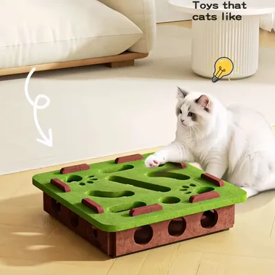FurryFusion Boîte de labyrinthe en feutre pour chat