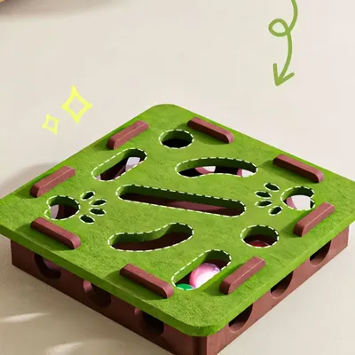 FurryFusion Boîte de labyrinthe en feutre pour chat