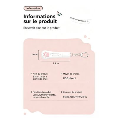 ZooVenture Pointeur Laser Chat Patte 5 Motifs