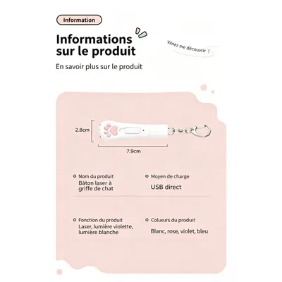 ZooVenture Pointeur Laser Chat Forme Patte