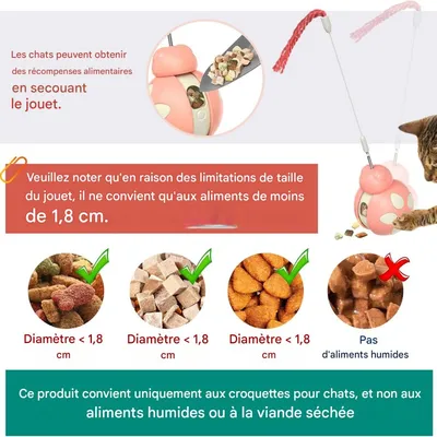 ZooVenture Jouet Distributeur Friandises Chat - ABS, Ressort