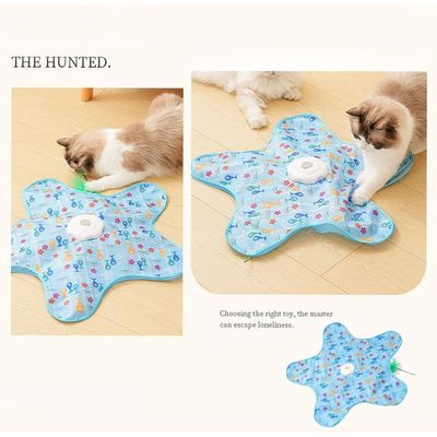 ZooVenture Jouet Automatique Chat 3 Vitesses Bleu